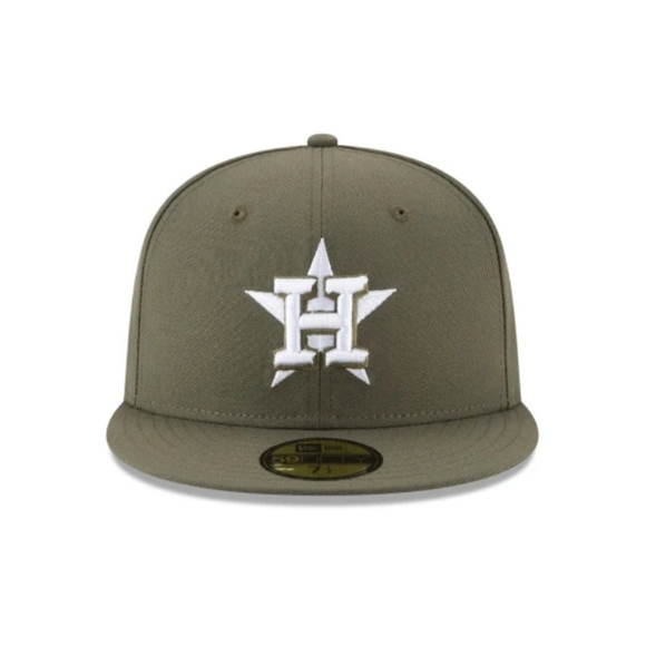 59FIFTY Fitted The Houston Astros Size 7 3/4 Olive - Picture 1 of 11